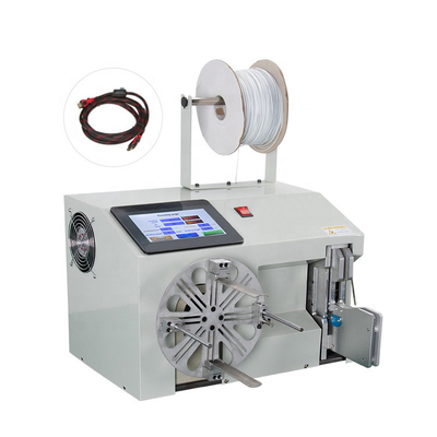 Semi-otomatis 30 meter panjang kabel Coiling Mesin Data Wire Power Kabel Winding And Tie Mesin