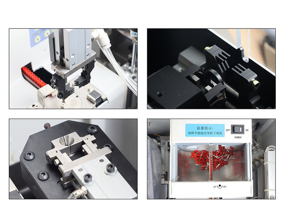 Mesin Crimping Terminal yang sepenuhnya Otomatis Ditipu Dingin Pre Insulated / Sensor Stripping / Kelas Penerbangan