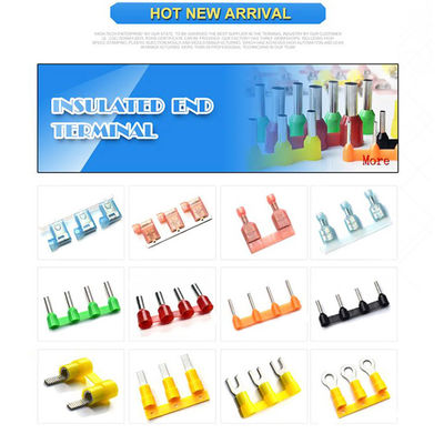 Produsen Cina 70mm Insulated Sleeve Tembaga I Lugs Twin Wire Type Crimping Cord End Bootlace Ferrules Terminal