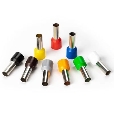 Terminal Pin Crimp Ferrule Kawat Tembaga Nilon Berinsulasi Multi-Warna Aksesori Kabel Terminal Tubular