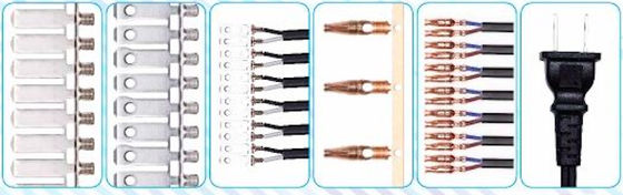 2 Paralel Blade Pin Plug Mesin Pembuat Kabel Listrik Untuk Terminal Crimping