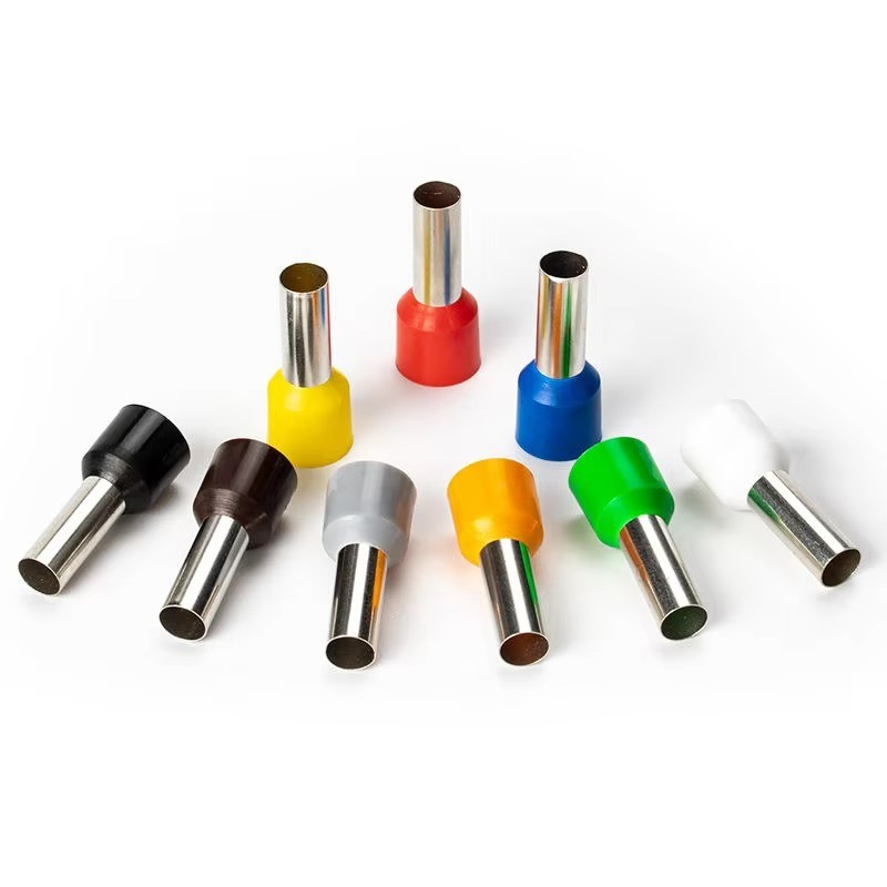 Terminal Pin Crimp Ferrule Kawat Tembaga Nilon Berinsulasi Multi-Warna Aksesori Kabel Terminal Tubular